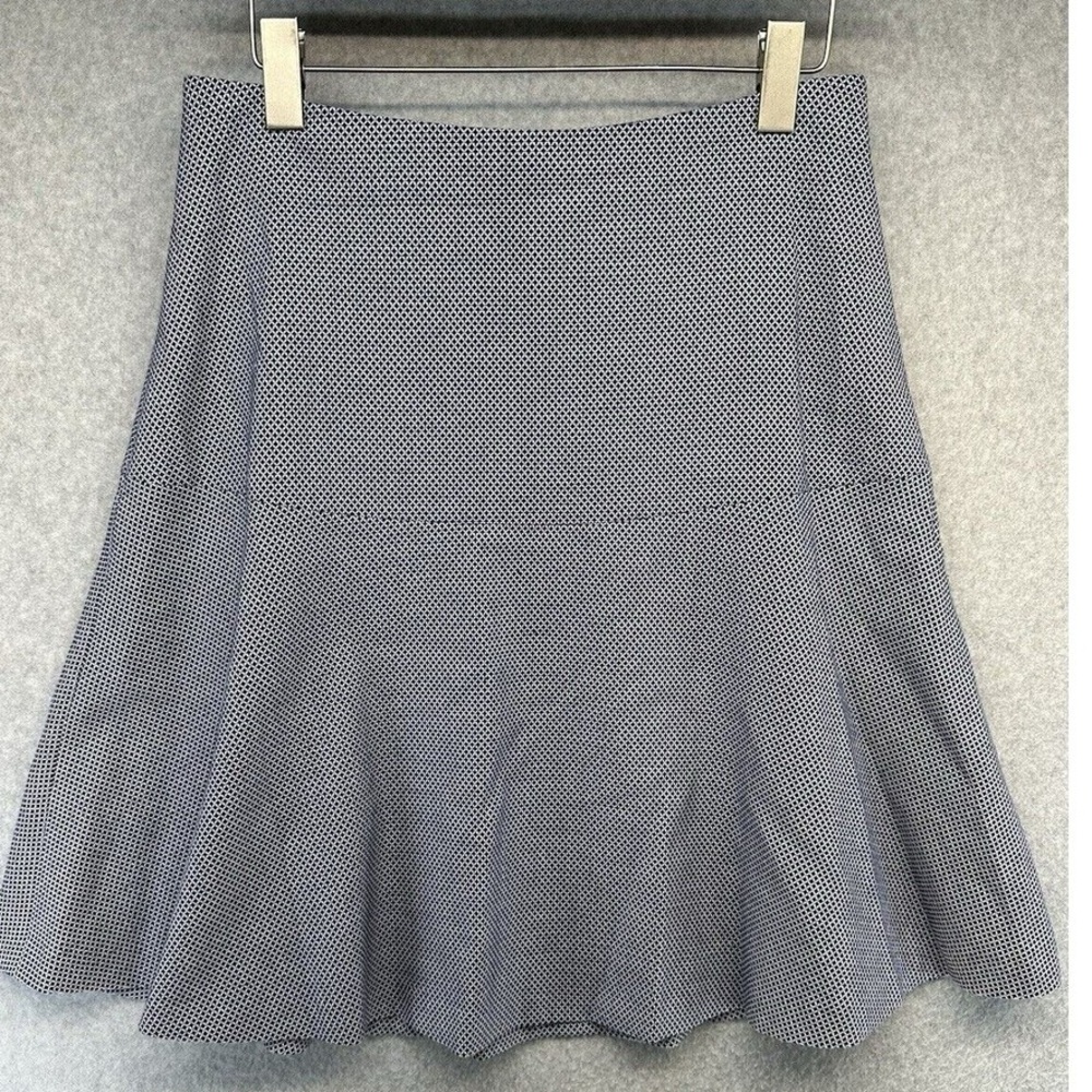 Tommy Hilfiger Preppy Blue White Geometric A-Line Skater Skirt Size 4